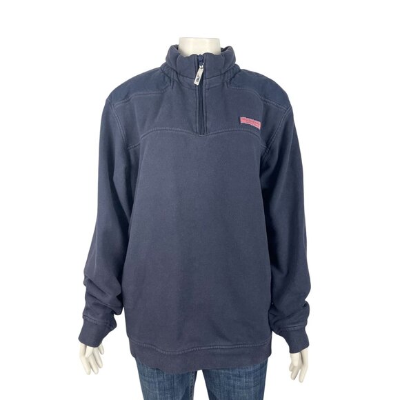 Vineyard Vines Tops - Vineyard Vines Dreamcloth Shep Shirt Long Sleeve 1/4 Zip Sweatshirt Medium Navy